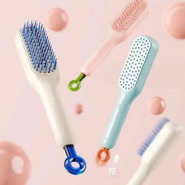 Self-Cleaning Anti-Static Massage Comb